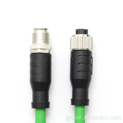Industrial Ethernet plug CAT6A Blue shielded PUR cable